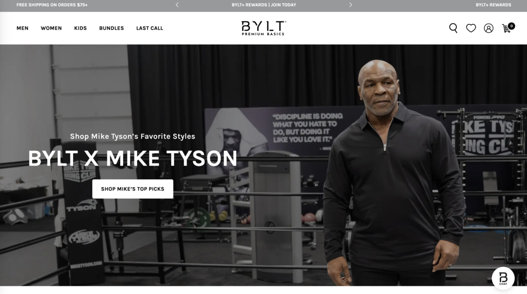 Image of Bylt Basics website feature Mike Tyson